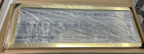 La Vie 12X36 Gold Panoramic Picture Frame for Wall Decoration, Minimalist Style - Picture 2 of 4