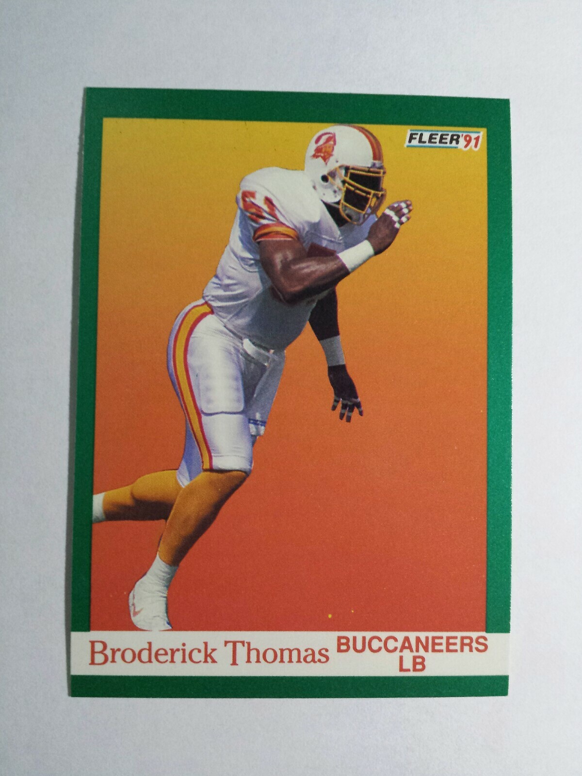 BRODERICK THOMAS 1991 FLEER FOOTBALL CARD # 381 C4992