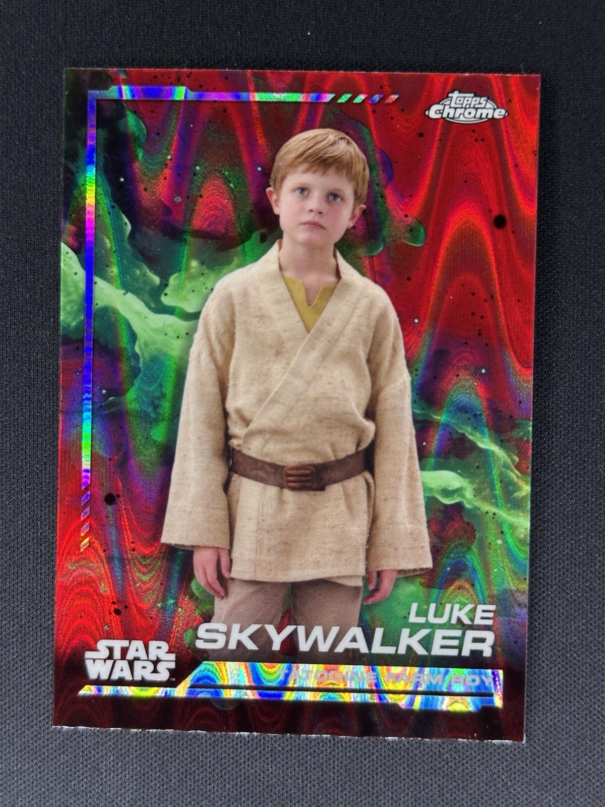 2024 Topps Chrome Star Wars Luke Skywalker Red Raywave #70