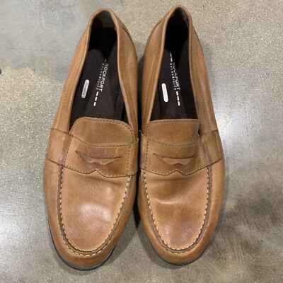Rockport Mens Size 11.5 Shoes Trutech Tan Penny Loafers 