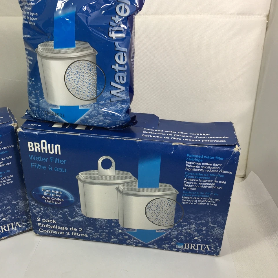 Lote de 6 cartuchos de filtro de agua café Brita Braun Pure Aqua KWF2 tipo 3112 Foto 3 de 4