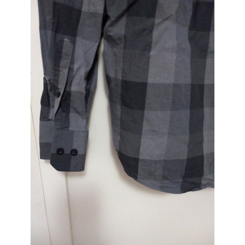 Alfani Men's Black & Grey Plaid Dress Shirt Size M - Picture 10 of 12