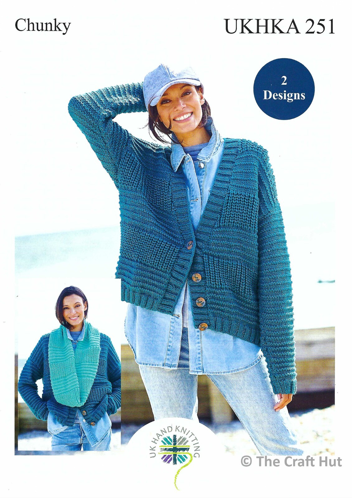 Hand Knitting PATTERN ONLY Adults Chunky Jacket & Snood UKHKA251 New