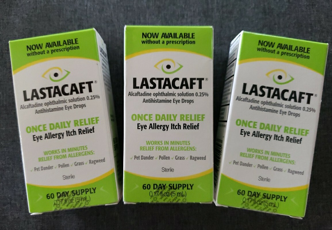 Lastacaft (96977) Eye Allergy Itch Relief Drops Three Total 5mL