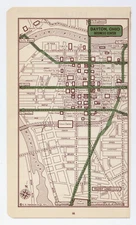 1951 ORIGINAL VINTAGE MAP OF DAYTON OHIO DOWNTOWN BUSINESS CENTER