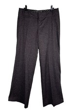 Vtg Y2K Guess Tweed Pants Trousers Brown Stretch Wide Leg Mid Rise Academia 28
