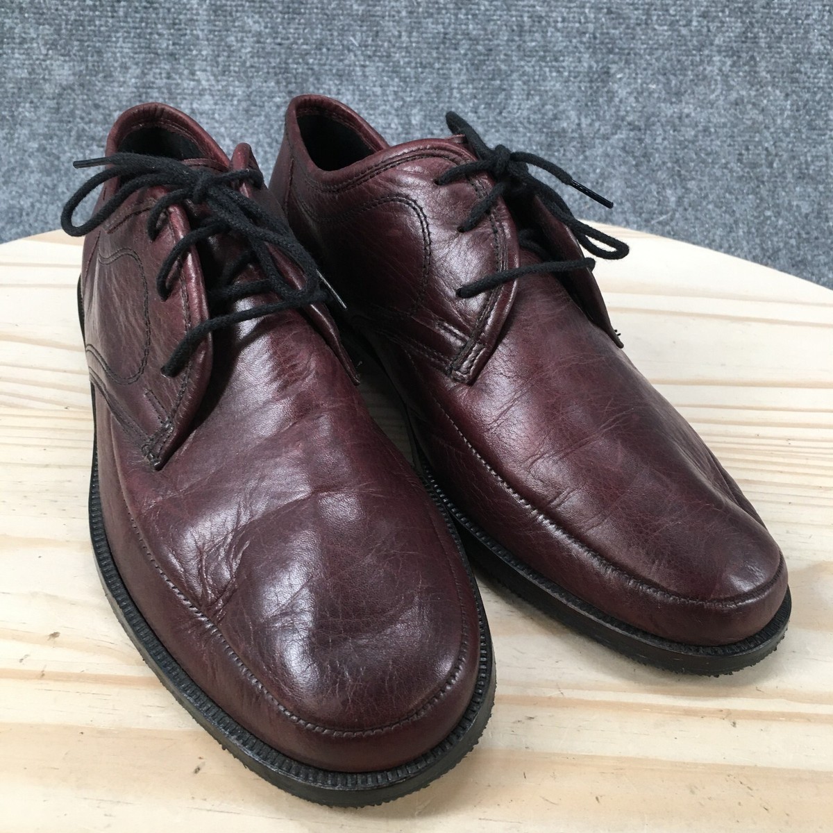 Mango Man‎ Shoes Mens Size 10.5 Brown Leather Cap Toe Oxford Dress Made In Spain Dress Shoe Cap Toe Oxford Brown Antique Leather – Ace Marks main image 3