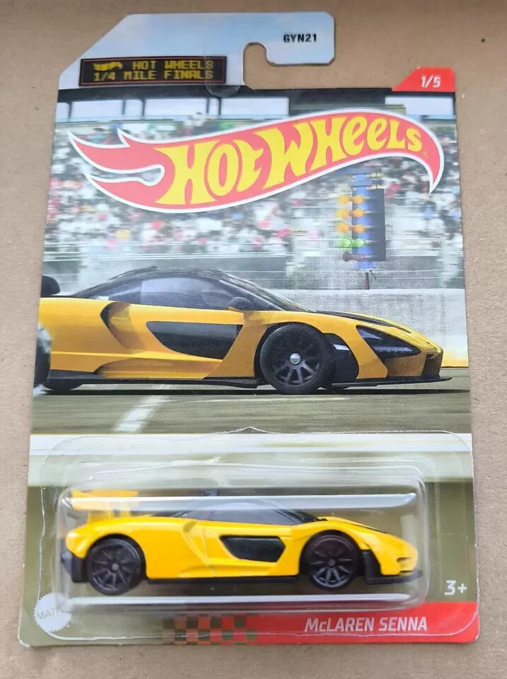 Hot Wheels 2021 1/4 MILE FINALS MCLAREN SENNA YELLOW 1/5 GYN21 | eBay
