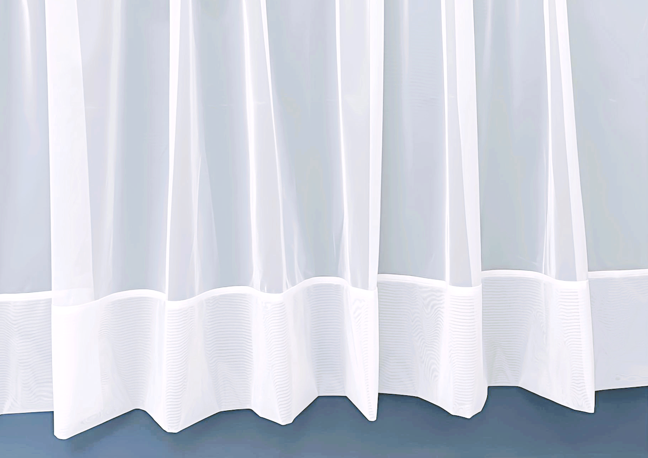 Suzy White Plain Weighted Voile Net Curtain – Lead Weighted Base, Slot Top, Sold In Set Sizes, Free Shipping