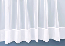 Uni weiße Umschlag Voile Netz Gardine - Meterware - fertig zum Aufhängen