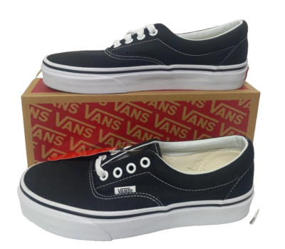 Vans Era Black Canvas Skate Lace Shoes Womens Sz 6.5