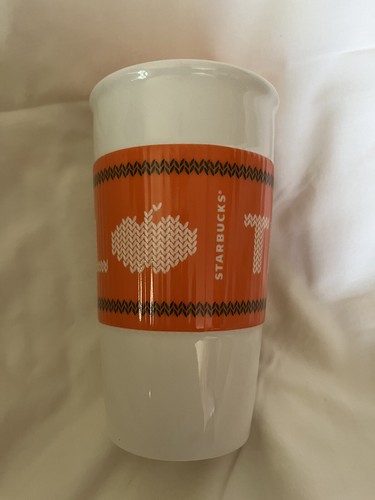 Starbucks Pumpkin Spice Latte Mug Team PSL Ceramic Travel Tumbler Cup 10 oz - Picture 2 of 6