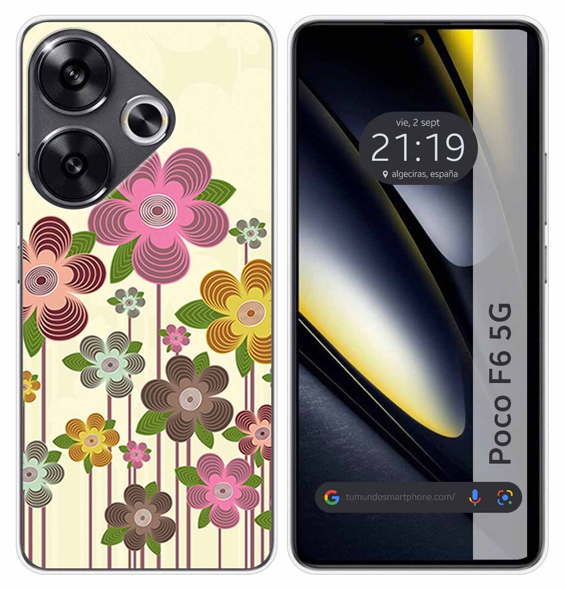 Cover Silicone per Xiaomi Poco F6 5G Disegno Primavera IN Fiore Disegni