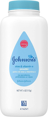 Johnson's Baby Naturally Cornstarch Baby Powder w/Aloe & Vitamin E 1.5oz  4 Pack