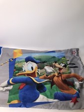 Disney Toddler Bedding Mickey Donald Goofy Pillowcase and Bedspread