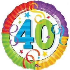 40th Birthday Mylar Balloon