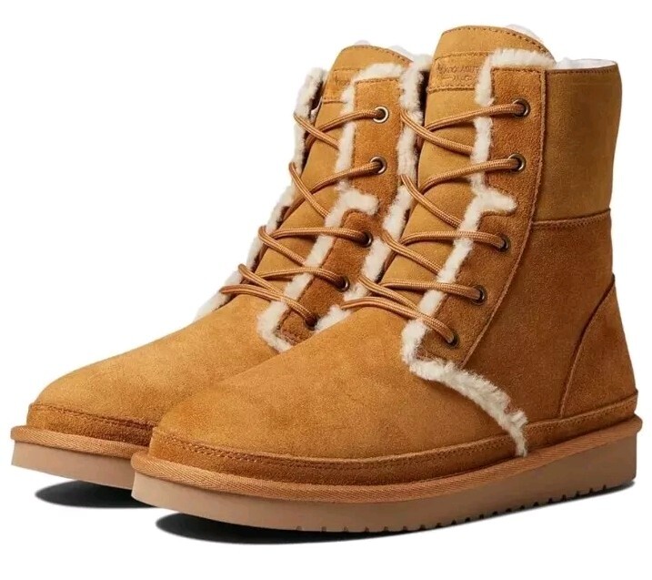 サイズ7【即発】 Koolaburra★アンクルブーツ★Chestnut Koolaburra By UGG Advay Tall Chestnut Lined Cozy and Warm