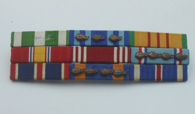 THREE BAR RIBBON SET USED WITH SOME SMALL PROBLEMS