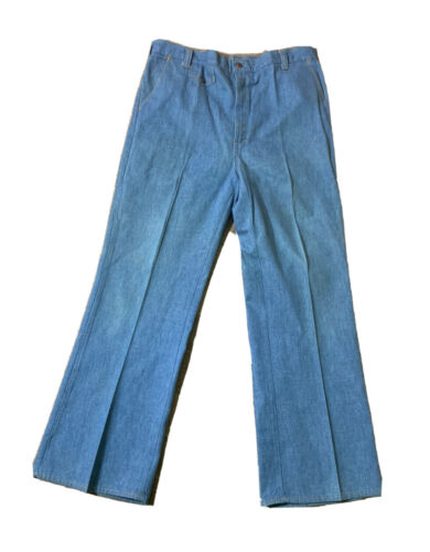 Vintage lata 70. Joint Jeans Sears Bell Bottom Jeans Rozmiar 36 x 32 - Zdjęcie 1 z 8