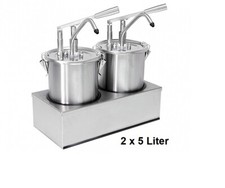 Gastro Soßenspender Saucenbar Ketchup Dosierspender 2 x 5 Liter neu