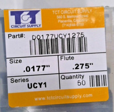 TCT REPOINTED DRILLS UCY1 0.45MM 0.0177" DIA 0.275" FLUTE LOT OF 39