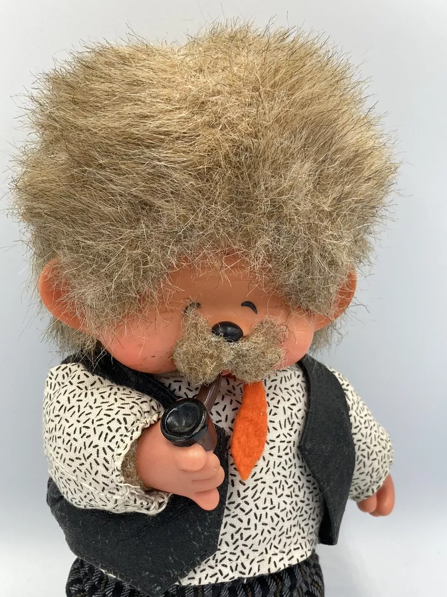 Vintage AJENA Plush GRANDFATHER PAPY KIKI THE REAL 80s Monchhichi Sekiguchi