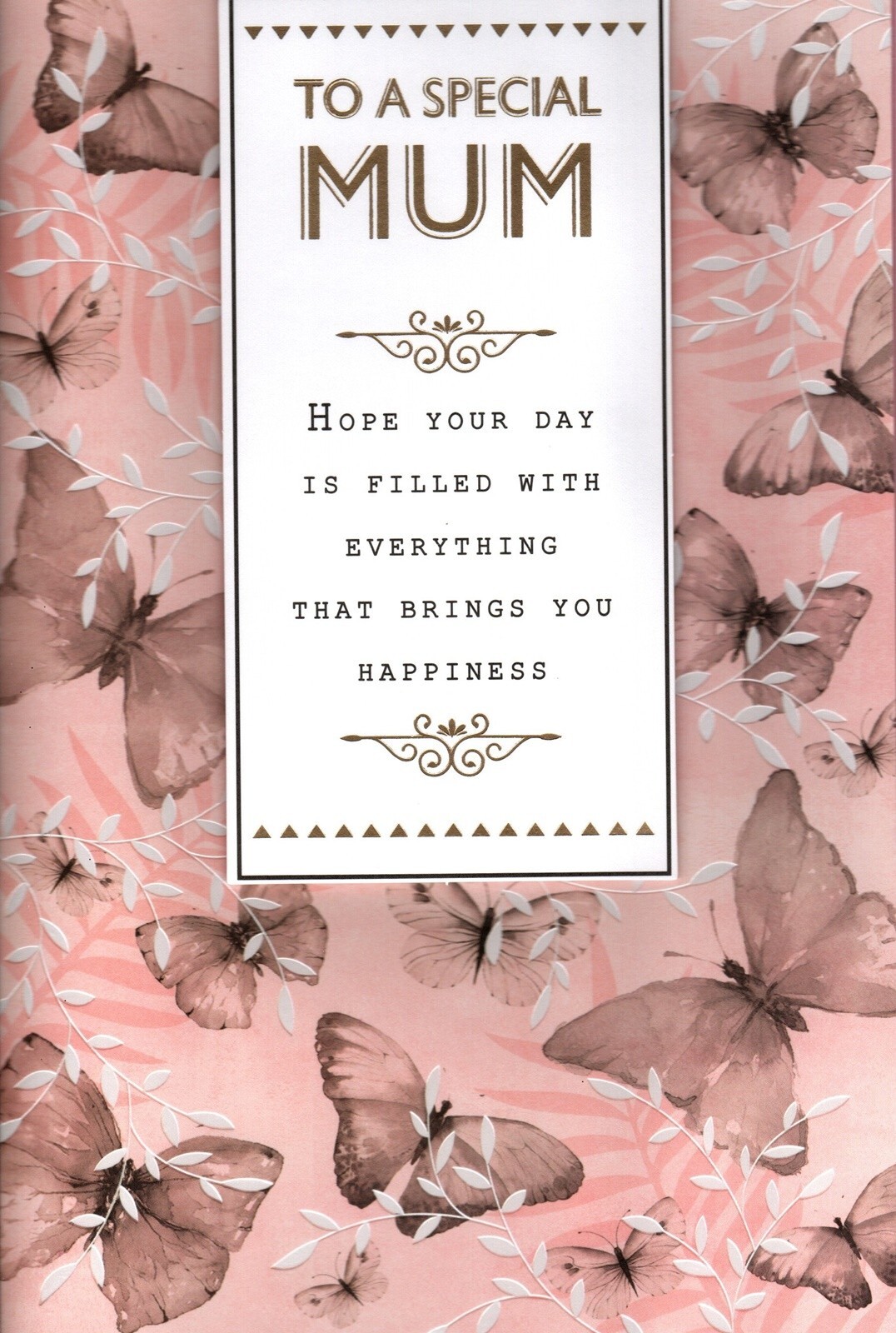 Happy Mother's Day Card - To a Special Mum - Butterflies and Poem