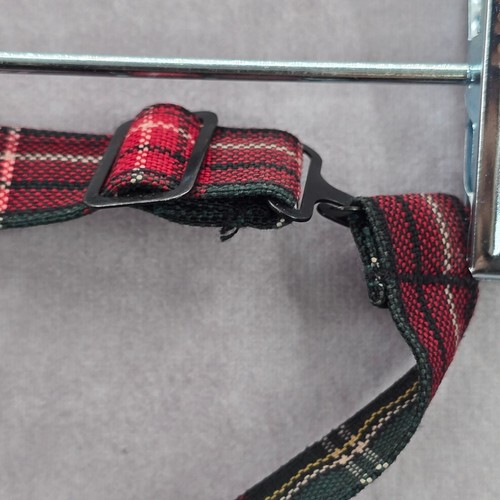 Flynn O'Hara Uniform Red Green Blue Plaid Tartan Adjustable Clip Youth Tie 14 - Picture 6 of 8