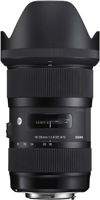 Sigma Nikon F Mount Lens 18-35mm F1.8 DC HSM Zoom Standard APS-C Art for SLR