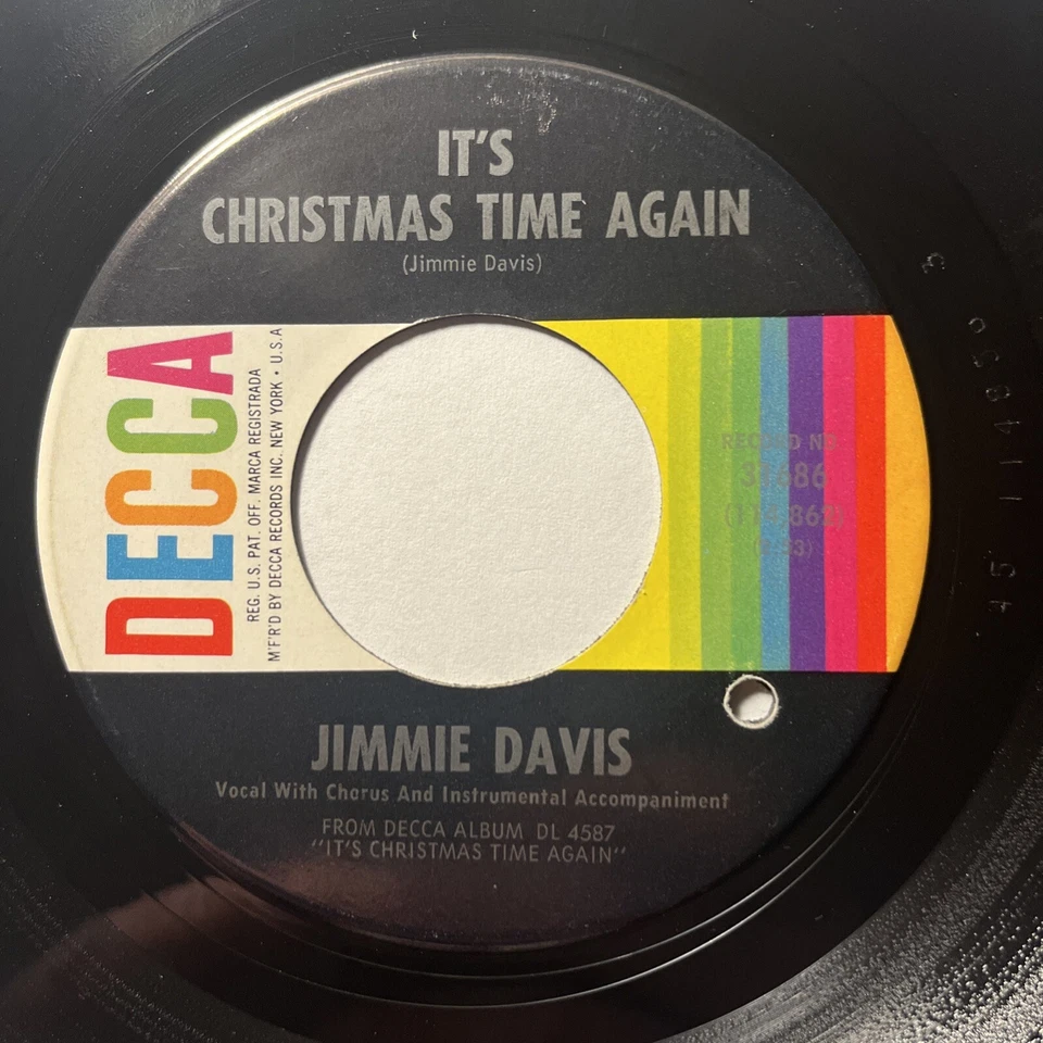CHRISTMAS 45: Jimmie Davis – Go Tell It On The Mountain / It's Christmas Time 64 Foto 2 de 4