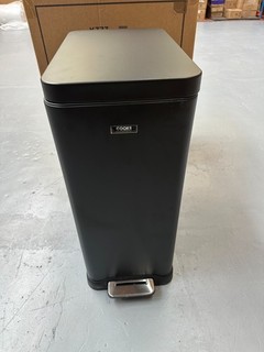 Slimline Recycling Pedal Bin 50L Dual Compartment Waste Trash Dustbin Black