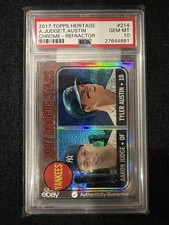 Aaron Judge 2017 Topps Heritage Chrome Refractor 287/568 #214 PSA 10 GEM MT