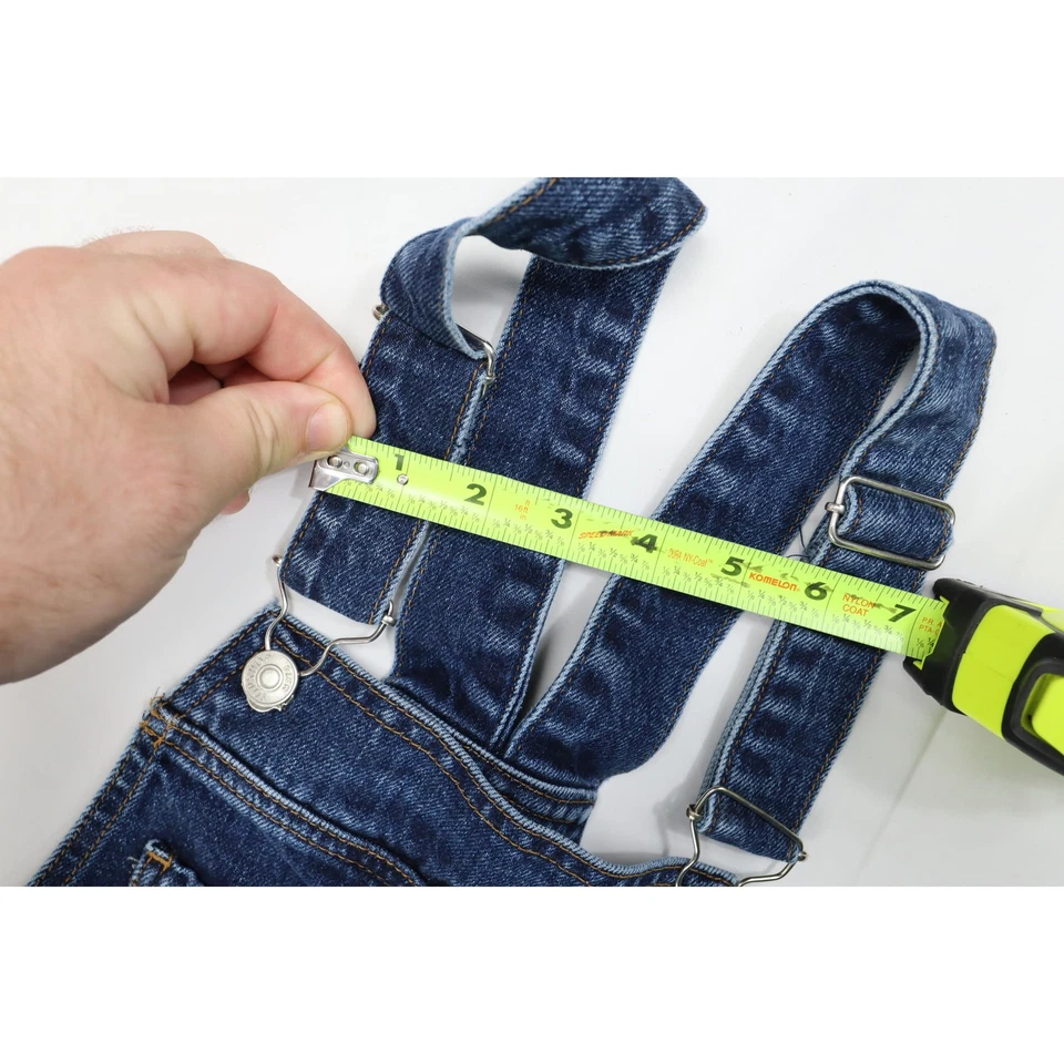 Macacão Topshop Moto Feminino Tamanho 2 Azul Jeans Alças Ajustáveis - Imagem 3 de 4