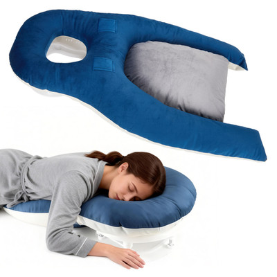 Gesichtskissen Ergonomisch Kissen Kopfstütze Face Down Pillow Schlafen Massage