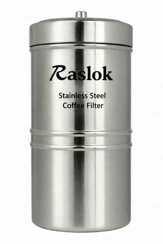 Raslok Südindische Edelstahl Kaffeemaschine | Praktische 400ml, Silber  - Bild 1 von 5