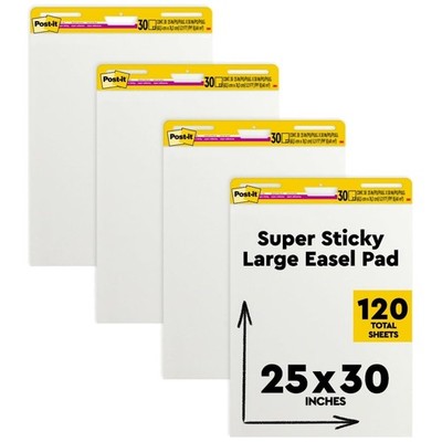 Sticky Easel Pad for Virtual Teachers, 30 Sheets x 4