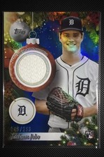2025 Topps Holiday - Relics Jackson Jobe #PR-JJ Blue Metallic /299 (MEM, RC)