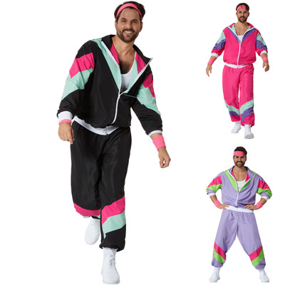 Vintage Trainingsanzug Herrenkostüm Retro 80er 90er Jahre Jogginganzug Retro 