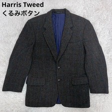 Harris Tweed x C A Wool Windowpane Check Tailored Jacket Green Size 48 HT0426046