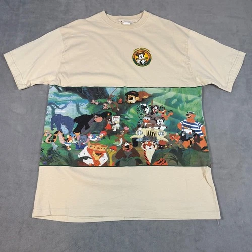 Disneyana Convention Shirt Mens 2XL Tan Safari Adven 1990s vintage concert t-shirt, vintage, size XXL, single stitch, B+ condition