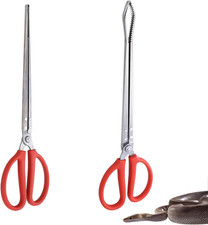 2 PCS Snake Feeding Tongs 15 Inch Extra Long Stainless Steel Reptile Feeding Ton