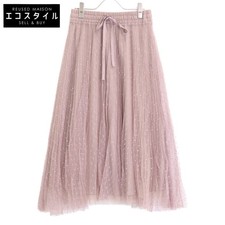 RED VALENTINO SR0RA360428 Pink Dot Lace Tulle Skirt Pink 36 Skirt Polyester Wome