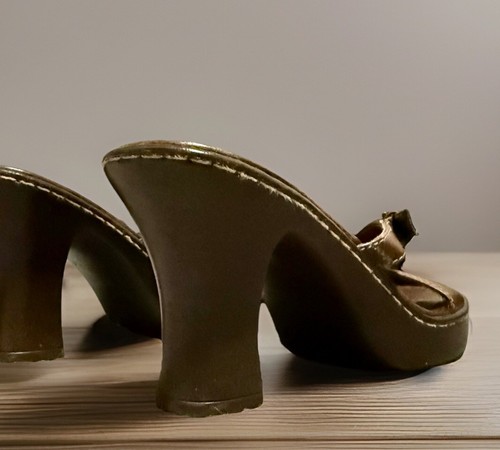 Sandalias de soda vintage Y2k para mujer 10 gruesas de cuero vegano plataforma deslizables mulas - Imagen 2 de 11