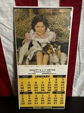 Ultra Rare Large Massey Harris Tractor Co Advertising Calendar 1942 App 25” Tall