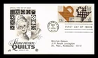 DR JIM STAMPS US COVER QUILTS FOLK ART FIRST DAY ISSUE SETENANT ARTCRAFT