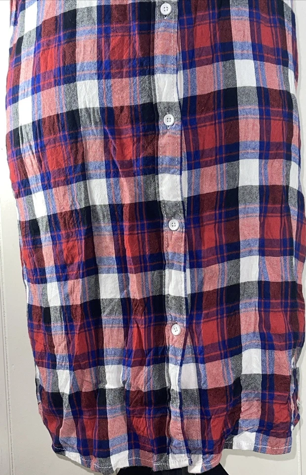 Camisa Kavu True Outdoor Wear xadrez manga curta bolsos vestido botão M para baixo - Imagem 4 de 4