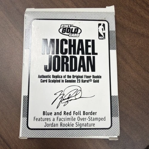 Fleer Michael Jordan 1986 Rookie 23Kt Gold Card Blue Signature W/ Box #’d/1986