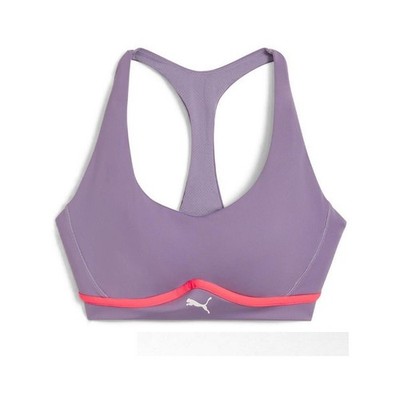 Puma Training Fit Mid Impact Damen Sport-BH Top Grau Silber Fitness Bustier Gym