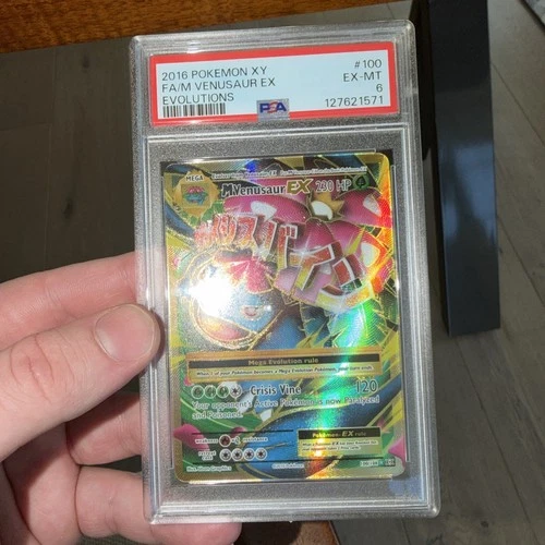 Pokémon TCG Mega-Venusaur-EX Evolutions Full Art Ultra Rare Card 100/108 PSA 6