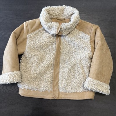 Zara Kids Cozy Brown Sherpa Jacket Size 5-6(116 Cm)